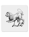 Leo Illustration 4x4&#x22; Square Sticker 4 Pieces-Stickers-TooLoud-White-Davson Sales