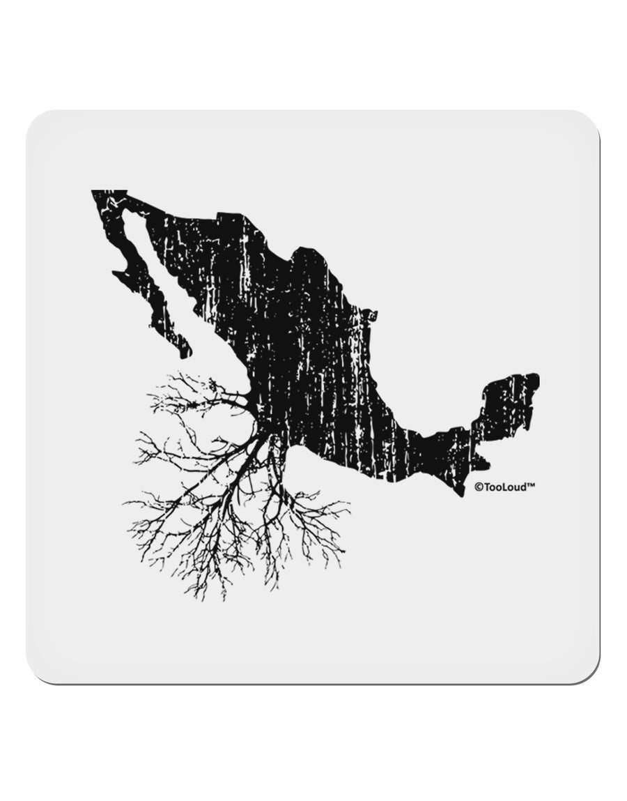 Mexican Roots Design - Distressed 4x4&#x22; Square Sticker 4 Pieces-Stickers-TooLoud-White-Davson Sales