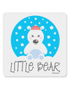 Matching Polar Bear Family - Little Bear 4x4&#x22; Square Sticker 4 Pieces-Stickers-TooLoud-White-Davson Sales