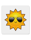 Sun With Sunglasses 4x4&#x22; Square Sticker-Stickers-TooLoud-1-Davson Sales