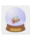 Little Gingerbread House Snow Globe 4x4&#x22; Square Sticker 4 Pieces-Stickers-TooLoud-White-Davson Sales