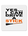 Drive Stick Orange 4x4&#x22; Square Sticker 4 Pieces-Stickers-TooLoud-White-Davson Sales