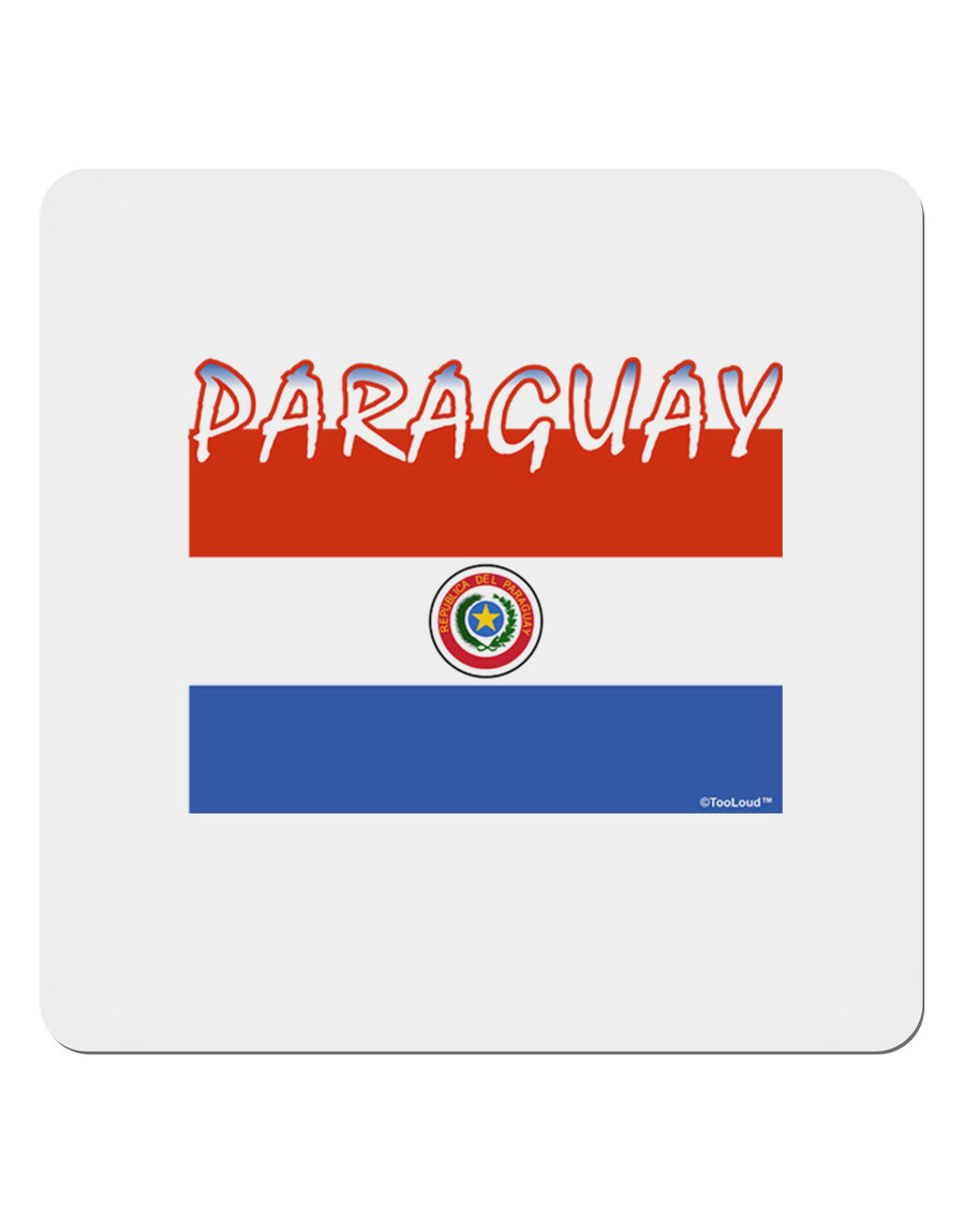 Paraguay Flag 4x4&#x22; Square Sticker-Stickers-TooLoud-1-Davson Sales