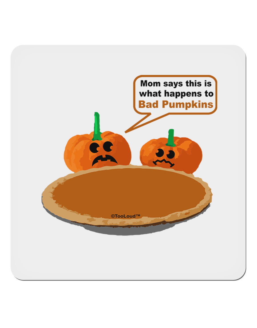 Bad Pumpkins 4x4&#x22; Square Sticker 4 Pieces-Stickers-TooLoud-White-Davson Sales