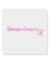 Stronger Everyday Breast Cancer Awareness Ribbon 4x4&#x22; Square Sticker 4 Pieces-Stickers-TooLoud-White-Davson Sales
