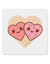 Super Cute Kawaii Hearts 4x4&#x22; Square Sticker 4 Pieces-Stickers-TooLoud-White-Davson Sales