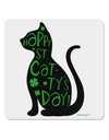 Happy St. Catty's Day - St. Patrick's Day Cat 4x4&#x22; Square Sticker 4 Pieces-Stickers-TooLoud-White-Davson Sales