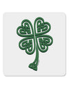 3D Style Celtic Knot 4 Leaf Clover 4x4&#x22; Square Sticker 4 Pieces-Stickers-TooLoud-White-Davson Sales