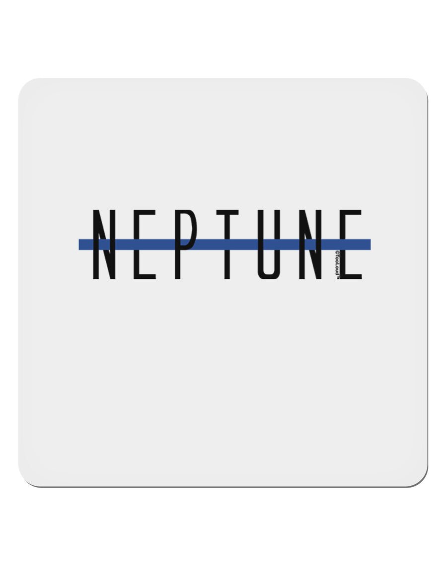 Planet Neptune Text Only 4x4&#x22; Square Sticker-Stickers-TooLoud-1-Davson Sales