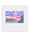 CO Rainbow Sunset Watercolor Text 4x4&#x22; Square Sticker-Stickers-TooLoud-1-Davson Sales