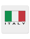 Italian Flag - Italy Text 4x4&#x22; Square Sticker 4 Pieces-Stickers-TooLoud-White-Davson Sales