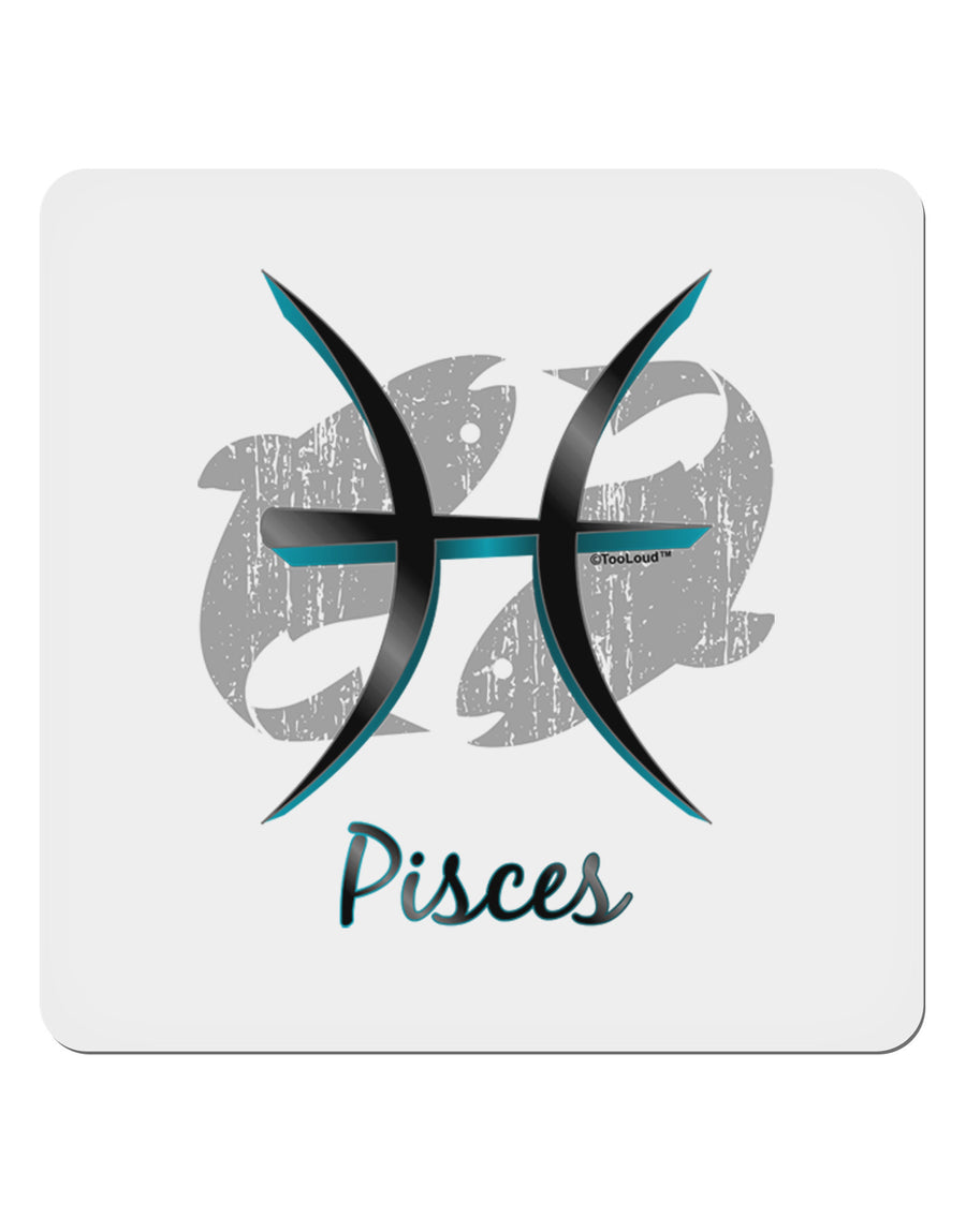 Pisces Symbol 4x4&#x22; Square Sticker-Stickers-TooLoud-1-Davson Sales