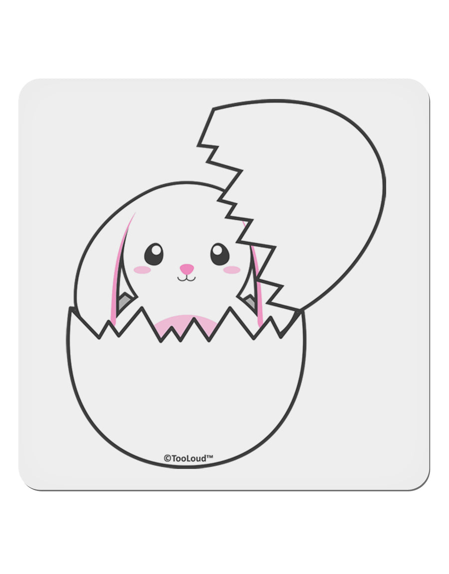 Cute Easter Bunny Hatching 4x4&#x22; Square Sticker 4 Pieces-Stickers-TooLoud-White-Davson Sales