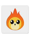 Cute Fireball Design 4x4&#x22; Square Sticker 4 Pieces-Stickers-TooLoud-White-Davson Sales