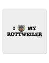 I Heart My Rottweiler 4x4&#x22; Square Sticker 4 Pieces-Stickers-TooLoud-White-Davson Sales