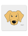 Cute Golden Retriever Dog 4x4&#x22; Square Sticker 4 Pieces-Stickers-TooLoud-White-Davson Sales