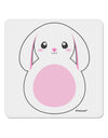 TooLoud Cute Bunny with Floppy Ears - Pink 4x4&#x22; Square Sticker 4 Pieces-Stickers-TooLoud-White-Davson Sales