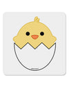 Cute Hatching Chick Design 4x4&#x22; Square Sticker 4 Pieces-Stickers-TooLoud-White-Davson Sales