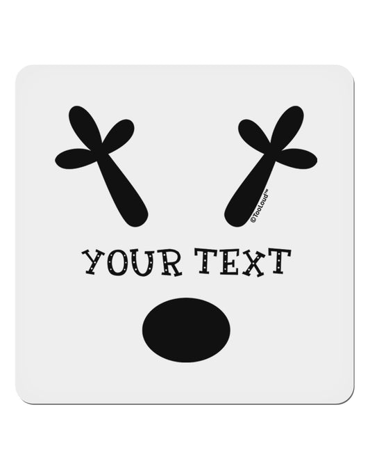 Personalized Matching Reindeer Family Design - Your Text 4x4&#x22; Square Sticker 4 Pieces-Stickers-TooLoud-White-Davson Sales