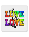 Love Is Love Gay Pride 4x4&#x22; Square Sticker-Stickers-TooLoud-1-Davson Sales