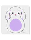 Cute Bunny with Floppy Ears - Purple 4x4&#x22; Square Sticker 4 Pieces-Stickers-TooLoud-White-Davson Sales