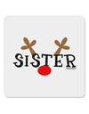 Matching Family Christmas Design - Reindeer - Sister 4x4&#x22; Square Sticker 4 Pieces-Stickers-TooLoud-White-Davson Sales