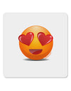 Heart Eye Emoji 4x4&#x22; Square Sticker-Stickers-TooLoud-1-Davson Sales