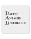 DAD - Acronym 4x4&#x22; Square Sticker 4 Pieces-Stickers-TooLoud-White-Davson Sales