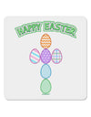 Happy Easter Egg Cross Faux Applique 4x4&#x22; Square Sticker-Stickers-TooLoud-1-Davson Sales