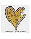 TooLoud I gave you a Pizza my Heart 4x4 Inch Square Stickers - 4 Pieces-Stickers-TooLoud-Davson Sales