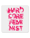 Hardcore Feminist - Pink 4x4&#x22; Square Sticker 4 Pieces-Stickers-TooLoud-White-Davson Sales