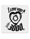 TooLoud I Love You 3000 4x4" Square Stickers - 4 Pieces-Stickers-TooLoud-Davson Sales