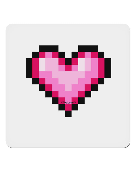 Pixel Heart Design B - Valentine's Day 4x4&#x22; Square Sticker 4 Pieces-Stickers-TooLoud-White-Davson Sales