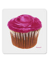 Giant Bright Pink Cupcake 4x4&#x22; Square Sticker 4 Pieces-Stickers-TooLoud-White-Davson Sales