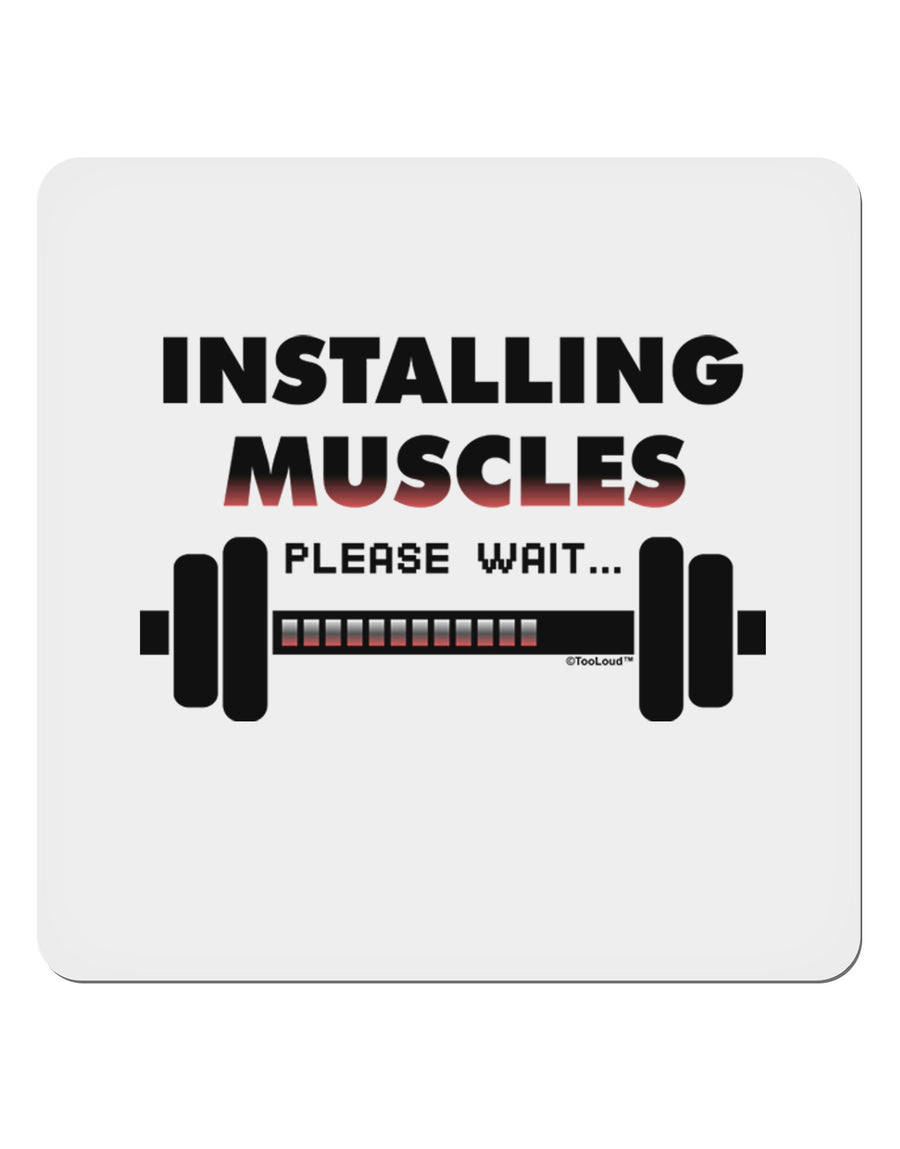 Installing Muscles 4x4&#x22; Square Sticker-Stickers-TooLoud-1-Davson Sales