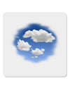 Blue Sky Puffy Clouds 4x4&#x22; Square Sticker 4 Pieces-Stickers-TooLoud-White-Davson Sales