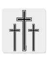 Three Cross Design - Easter 4x4&#x22; Square Sticker 4 Pieces-Stickers-TooLoud-White-Davson Sales