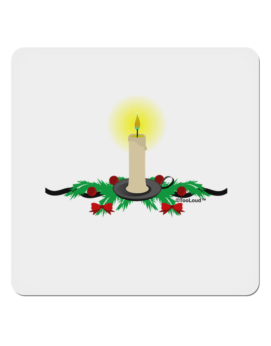 Chirstmas Candle 4x4&#x22; Square Sticker-Stickers-TooLoud-1-Davson Sales