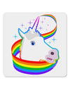 Magical Horn Rainbow Unicorn 4x4&#x22; Square Sticker 4 Pieces-Stickers-TooLoud-White-Davson Sales