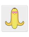 Infatuated Banana - Heart Eyes 4x4&#x22; Square Sticker 4 Pieces-Stickers-TooLoud-White-Davson Sales