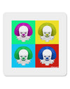 Clown Face Pop Art 2 4x4&#x22; Square Sticker 4 Pieces-Stickers-TooLoud-White-Davson Sales