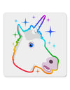 Magical Rainbow Sparkle Unicorn 4x4&#x22; Square Sticker 4 Pieces-Stickers-TooLoud-White-Davson Sales