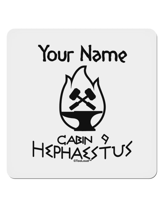 Personalized Cabin 9 Hephaestus 4x4&#x22; Square Sticker 4 Pieces-Stickers-TooLoud-White-Davson Sales