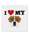 I Heart My - Cute Boxer Dog 4x4&#x22; Square Sticker 4 Pieces-Stickers-TooLoud-White-Davson Sales