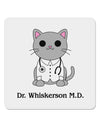 Dr Whiskerson MD - Cute Cat Design 4x4&#x22; Square Sticker 4 Pieces-Stickers-TooLoud-White-Davson Sales