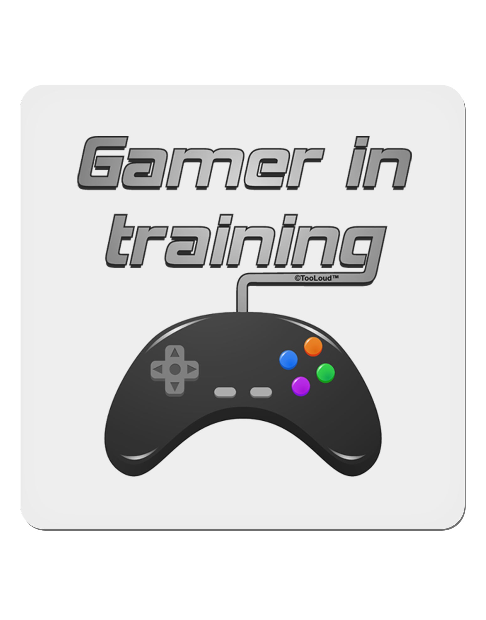 Gamer In Training Color 4x4" Square Sticker-Stickers-TooLoud-1-Davson Sales