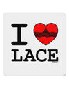 I Love Heart Lace 4x4&#x22; Square Sticker 4 Pieces-Stickers-TooLoud-White-Davson Sales