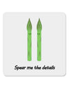 Asparagus - Spear Me the Details 4x4&#x22; Square Sticker 4 Pieces-Stickers-TooLoud-White-Davson Sales
