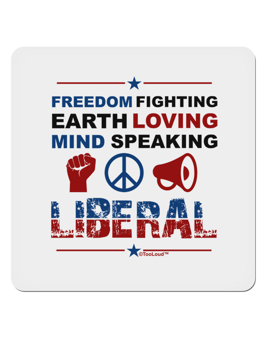 Freedom Fighting Liberal 4x4&#x22; Square Sticker-Stickers-TooLoud-1-Davson Sales