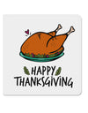 Happy Thanksgiving 4x4 Inch Square Stickers - 4 Pieces-Stickers-TooLoud-Davson Sales